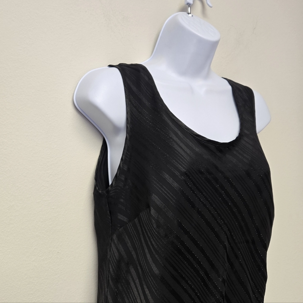 Cabernet Sleeveless Stripe Tank Top Blouse Black S - Picture 3 of 7